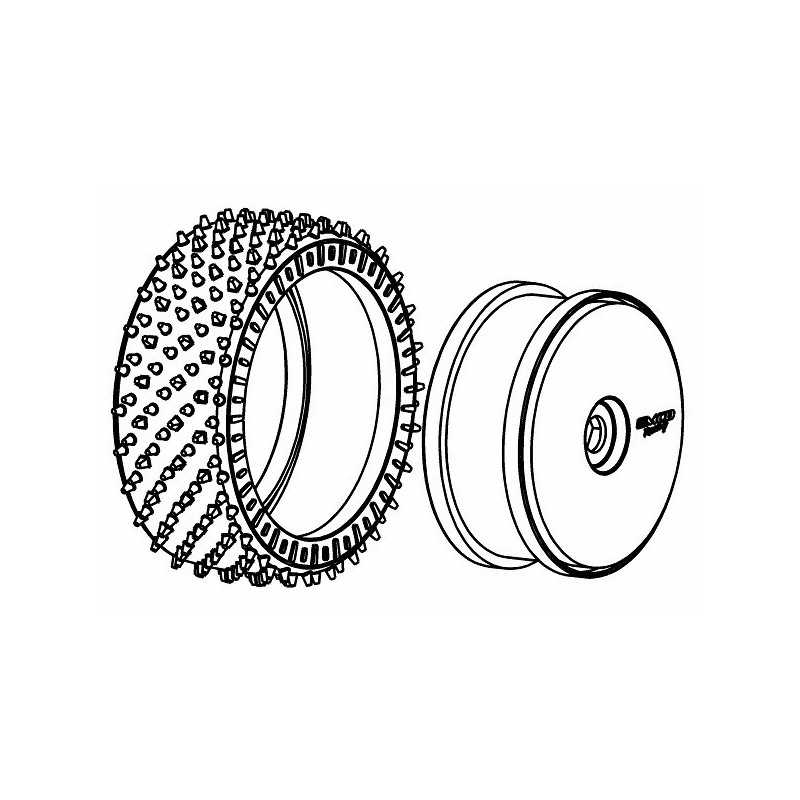 Tyre 180mm Astro-Max WM + Wheel White Tyre 180mm Astro-Max WM + Wheel White