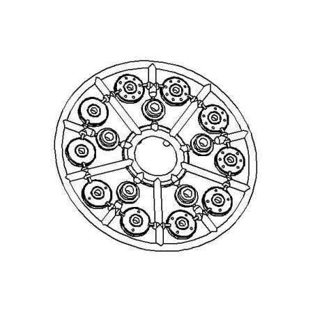 GT Shock Shaft Guide-Piston Set 1x0-2-4-6-8 Hole