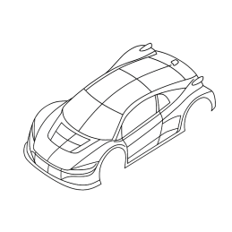 GT-A Body Shell Kit 1mm WB 325-340mm