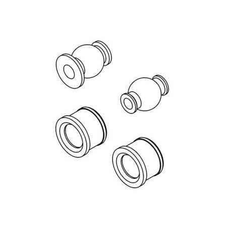 Alloy Upper Wishbone Joint Ball and Composite Inserts