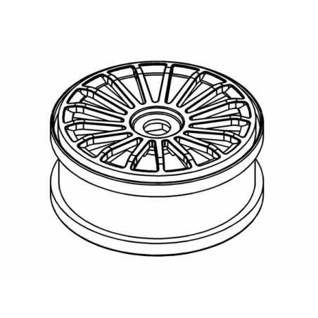 Wheel Black 17 Spoke 180mm