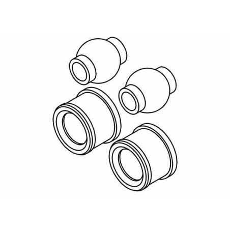 Alloy Shock Joint Ball and Composite Inserts