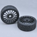 Tyre 180mm Asphalt RM + Wheel Black 17 Spoke