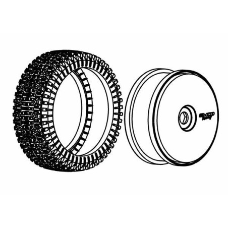 Tyre 180mm Dirt Xross BM + Wheel Black