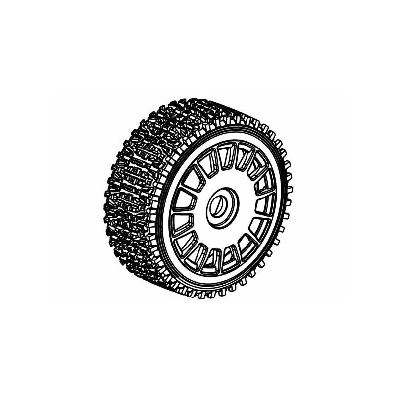 Tyre 160mm Dirt Xross Rally Blue Medium + White Wheels